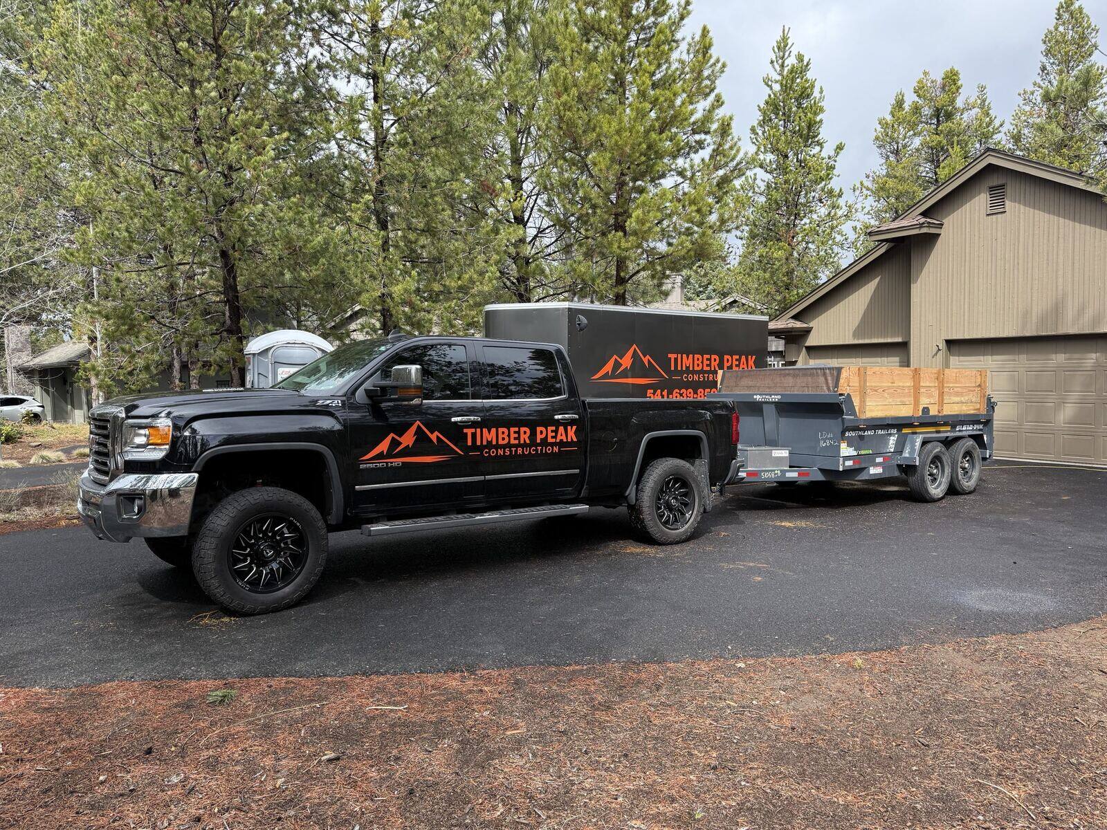 Timber Peak Construction truck and dump trailer